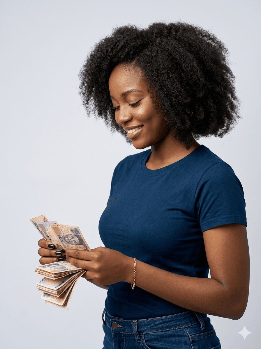 Confident Nigerian woman — your financial partner